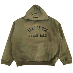 Logo Baskılı Kapüşonlu Yeşil Sweatshirt