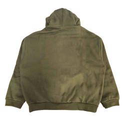 Logo Baskılı Kapüşonlu Yeşil Sweatshirt